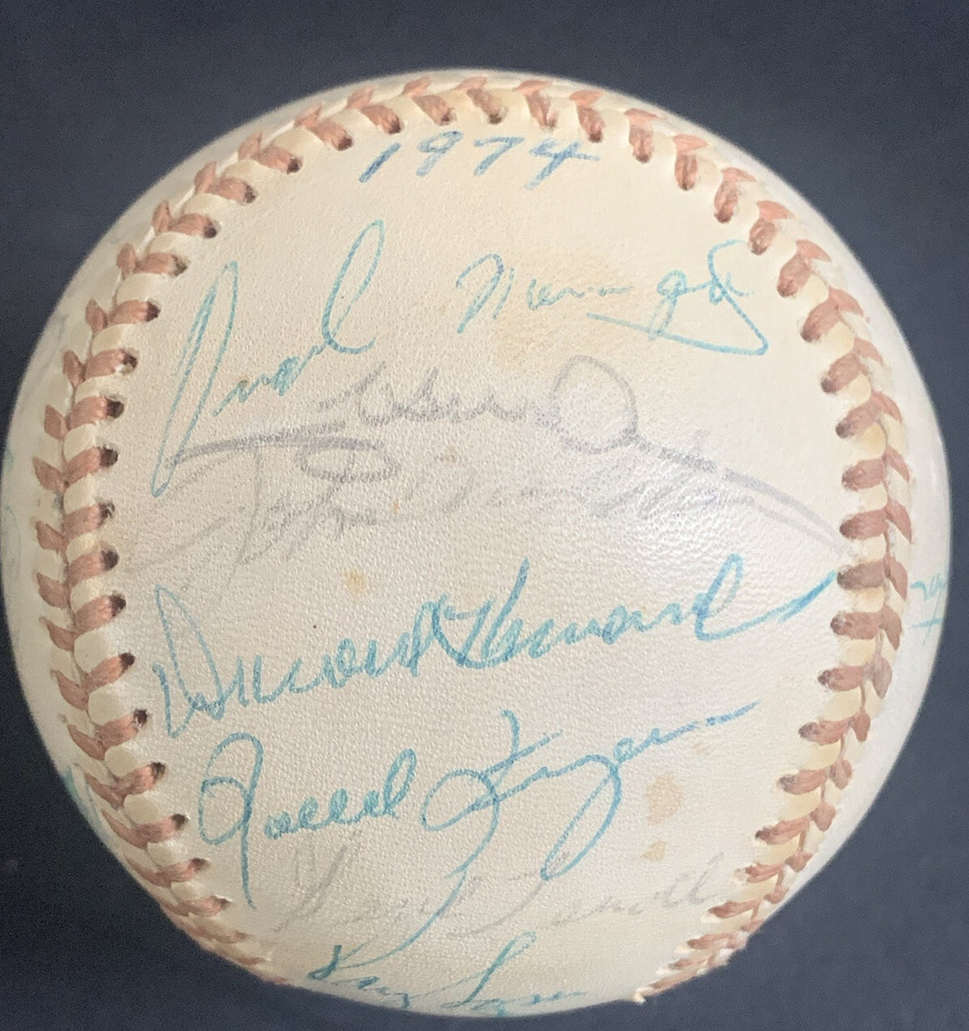 1974 Oakland A's WS Team Signed Baseball 31 Auto Reggie Jackson Jim Hunter Jsa