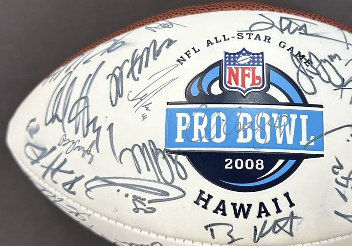 2008 Pro Bowl Team Signed NFL Football Adrian Peterson Tony Romo 40 + Auto Coa