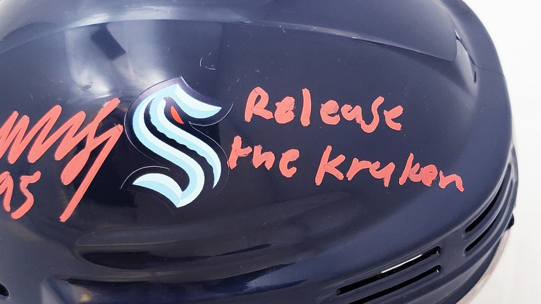 Andre Burakovsky Auto Seattle Kraken Mini Helmet Release The Kraken Fanatics