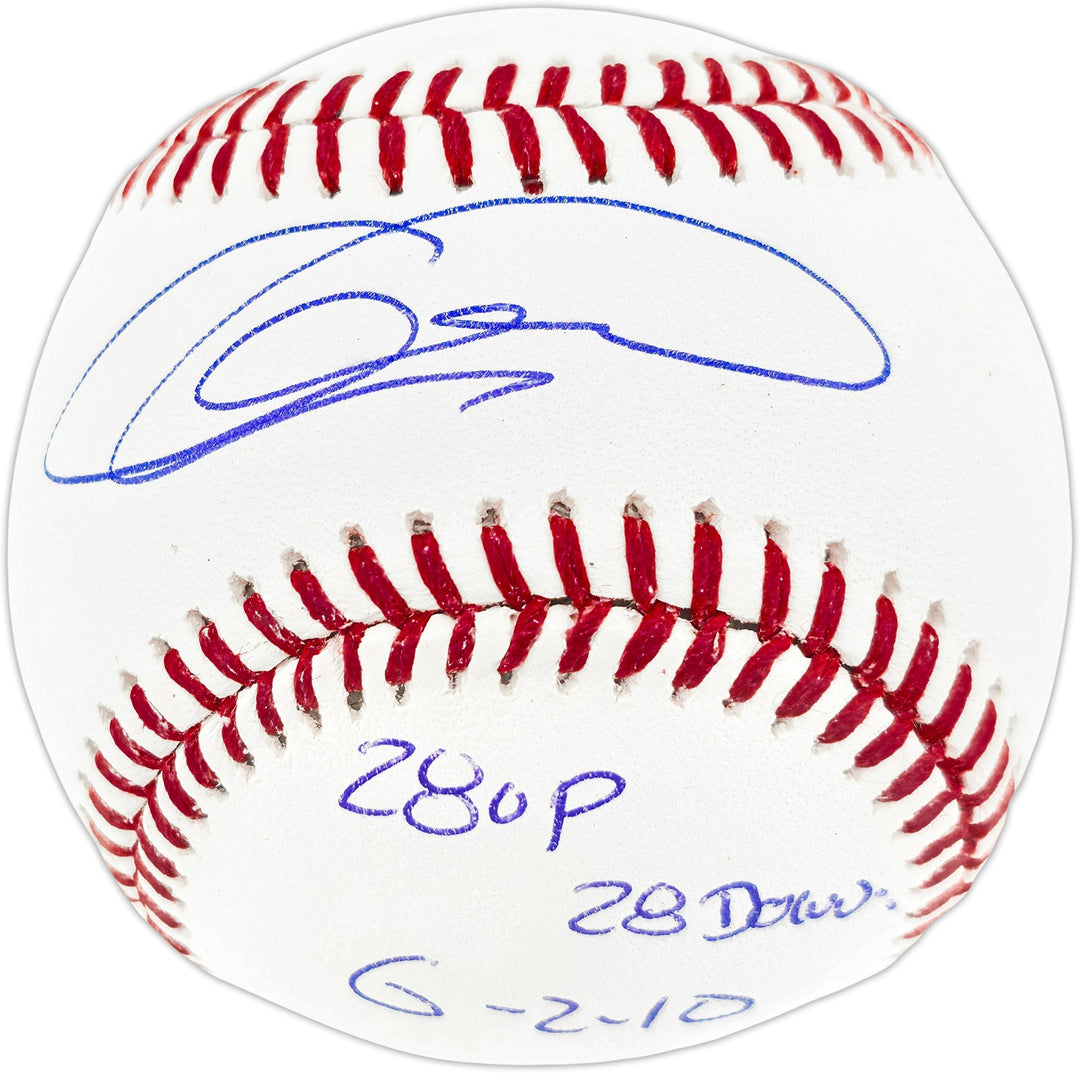 Armando Galarraga Signed MLB Baseball Detroit Tigers "28 Up, 28 Down" JSA