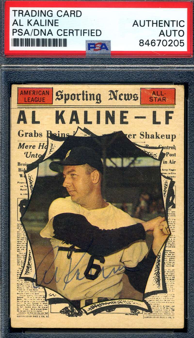 Al Kaline PSA DNA Signed 1961 Topps Autograph