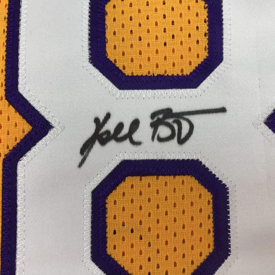 FRAMED Autographed/Signed KOBE BRYANT 33x42 Los Angeles LA Yellow Jersey PSA COA