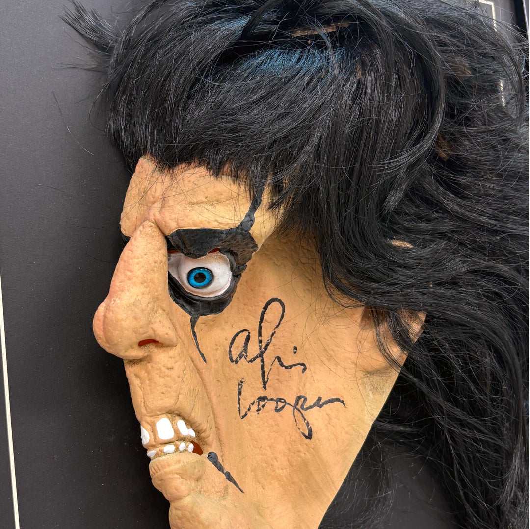 Alice Cooper Autographed Mask Shadow Box Framed JSA COA Signed