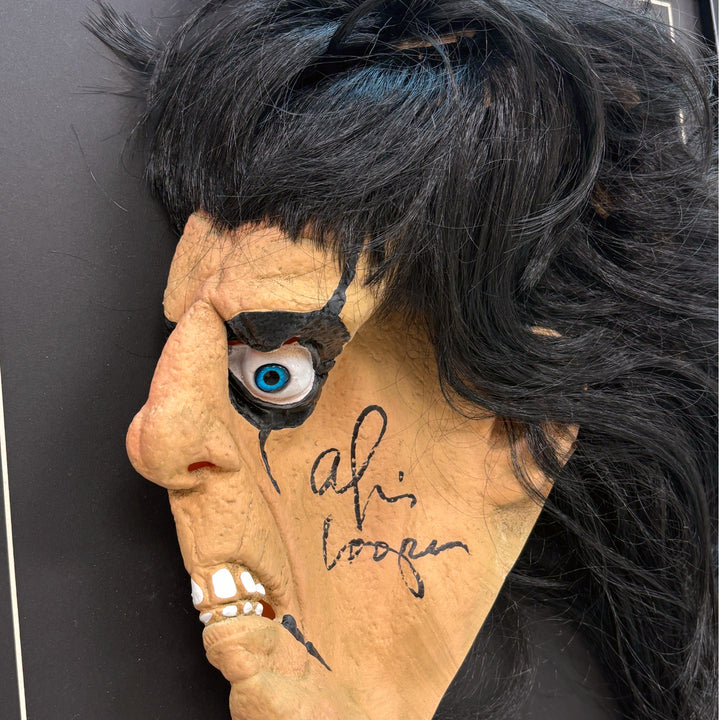 Alice Cooper Autographed Mask Shadow Box Framed JSA COA Signed