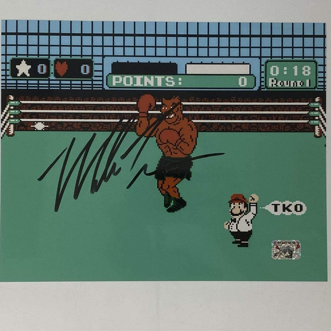Autographed/Signed MIKE TYSON Punchout Nintendo 8x10 Photo Hologram COA