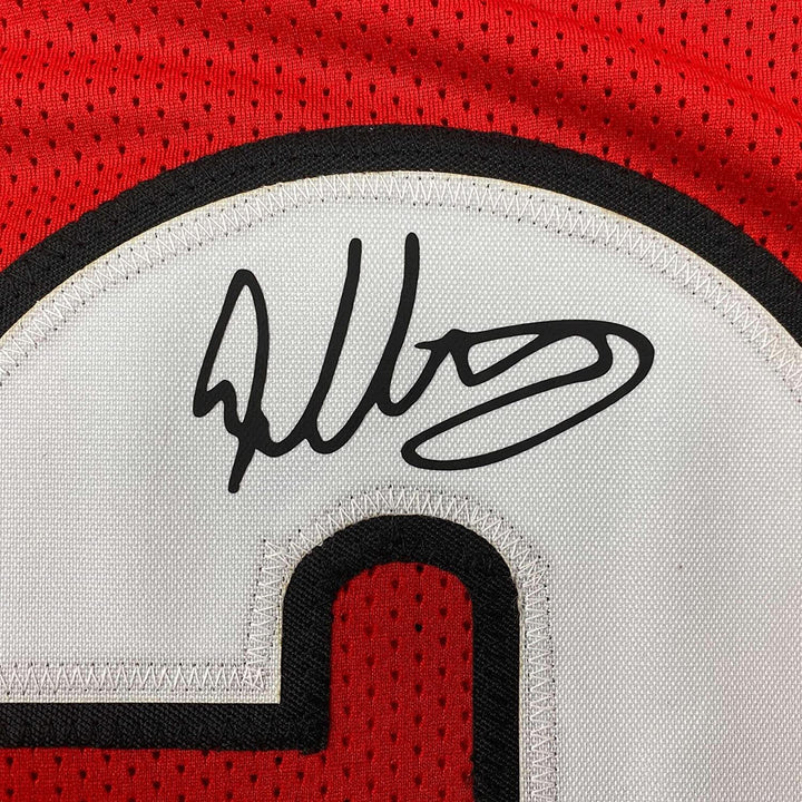 Framed Facsimile Autographed Todd Gurley II 33x42 Red Reprint Laser Auto Jersey