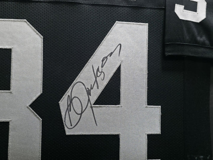 Oakland Raiders Bo Jackson Signed Framed Black Jersey Beckett BAS Witness