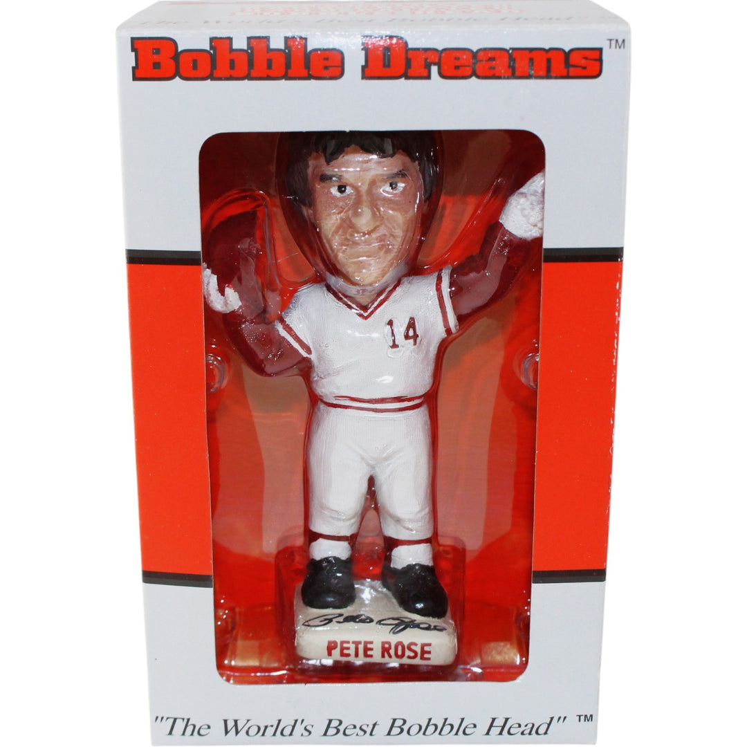 Pete Rose Autographed/Signed Cincinnati Reds Bobblehead Mounted Memories 59175