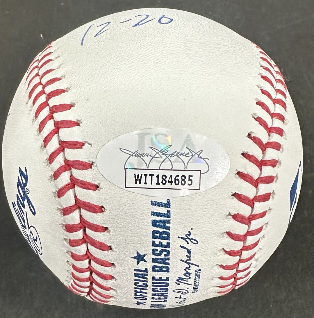 Jorge Posada Signed MLB 6 Career Stat Baseball LE /20 NY Yankees Auto JSA COA