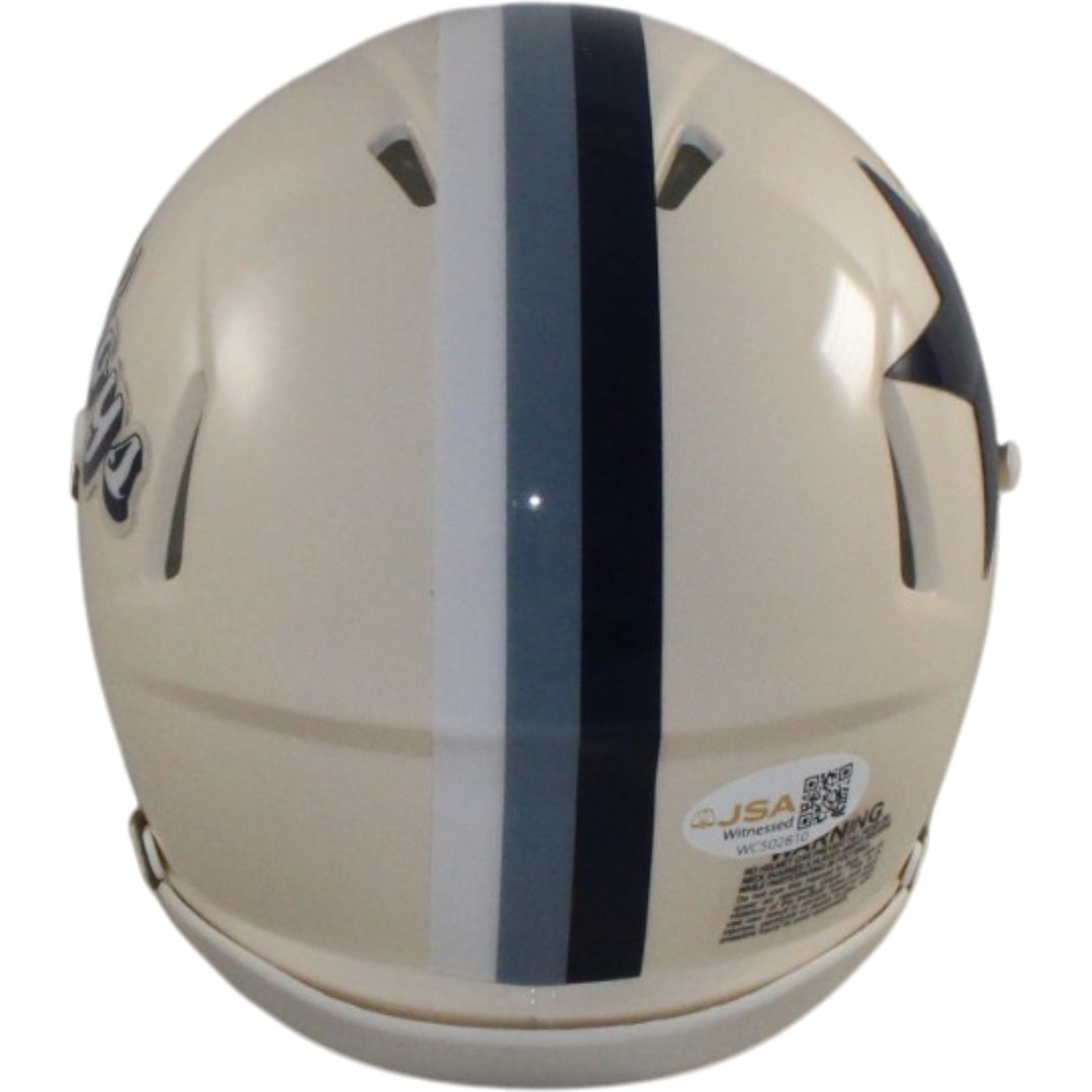 George Pickens Autographed/Signed Dallas Cowboys Retro Mini Helmet JSA 56176