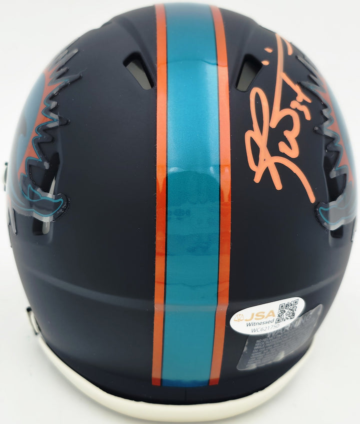 Ricky Williams Signed Miami Dolphins Black Rivalries Speed Mini Helmet JSA