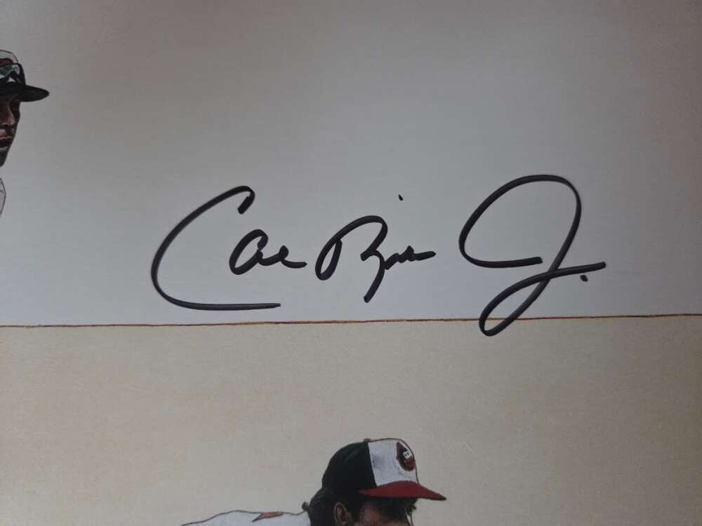 Cal Ripken Jr PSA DNA Signed 22x27 Litho Photo Autograph Orioles