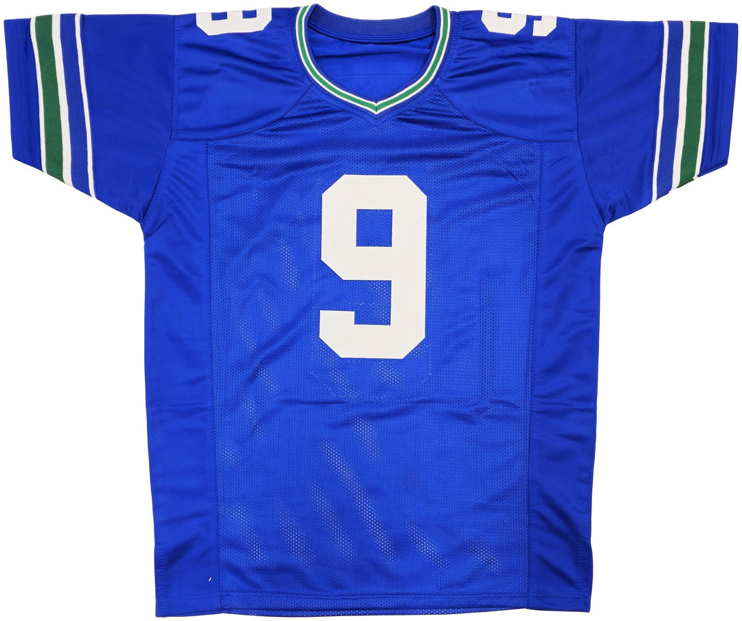 Seattle Seahawks Kenneth Walker III Signed Blue Throwback Jersey Beckett Witness