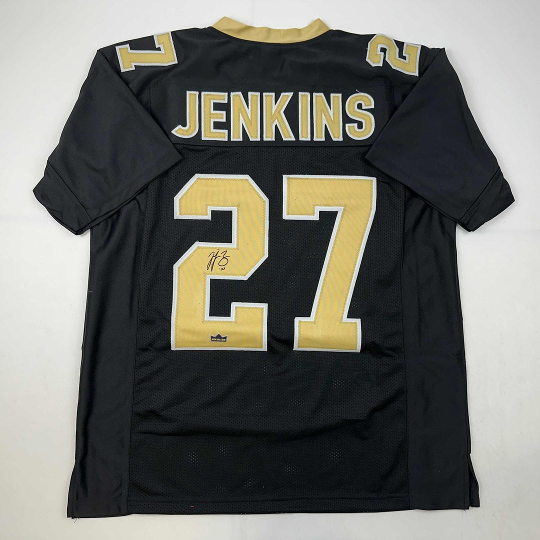 Facsimile Autographed Malcolm Jenkins New Orleans Black Reprint Jersey Men's XL