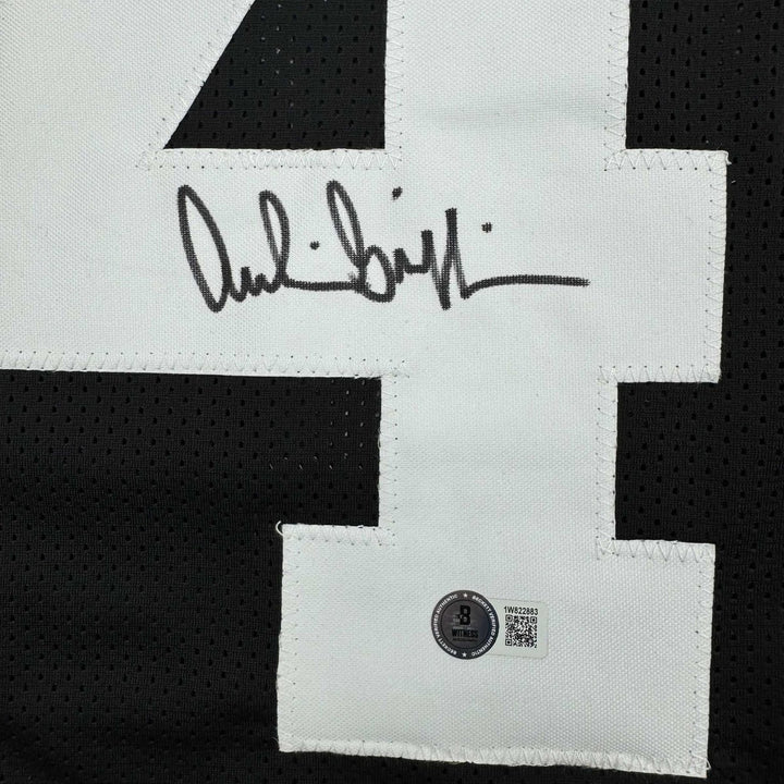 Framed Autographed/Signed Archie Griffin 35x39 Cincinnati Black Jersey COA