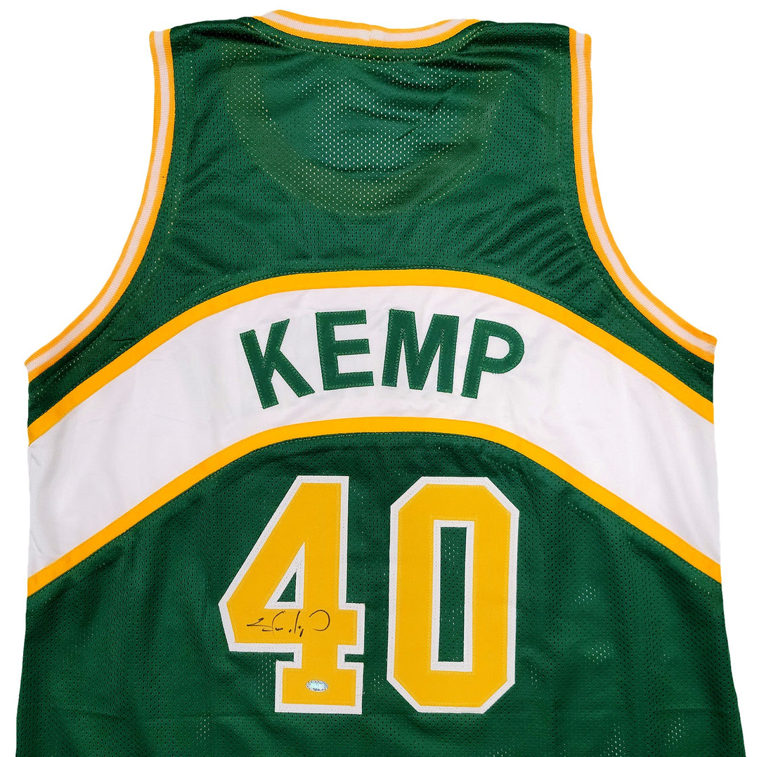 Seattle Supersonics Shawn Kemp Autographed Signed Green Jersey MCS Holo