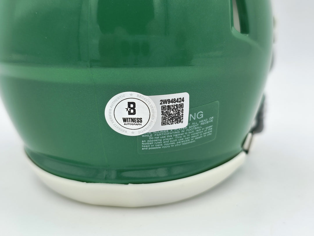 DeSean Jackson Auto Eagles 2023 Alternate Kelly Green Speed Mini Helmet Beckett