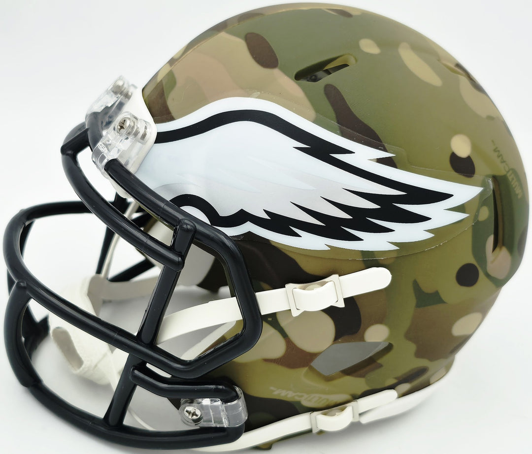 Jason Kelce Signed Philadelphia Eagles Camo Speed Mini Helmet PSA/DNA ITP