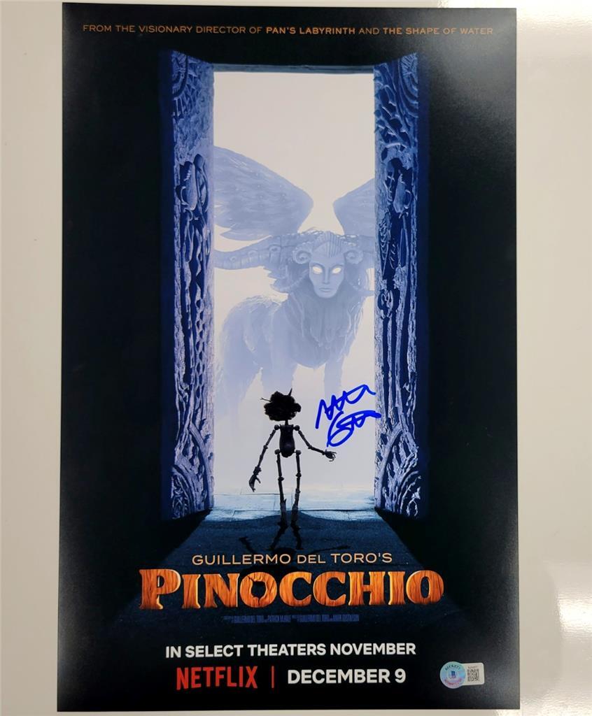 Mark Gustafson signed Pinocchio 12x18 photo poster autograph ~ Beckett BAS