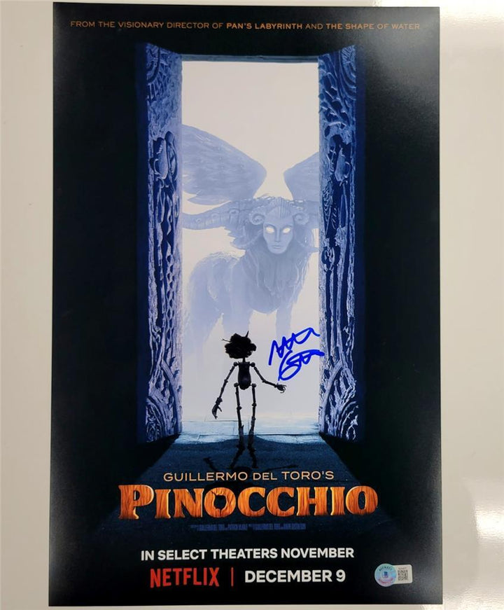 Mark Gustafson signed Pinocchio 12x18 photo poster autograph ~ Beckett BAS