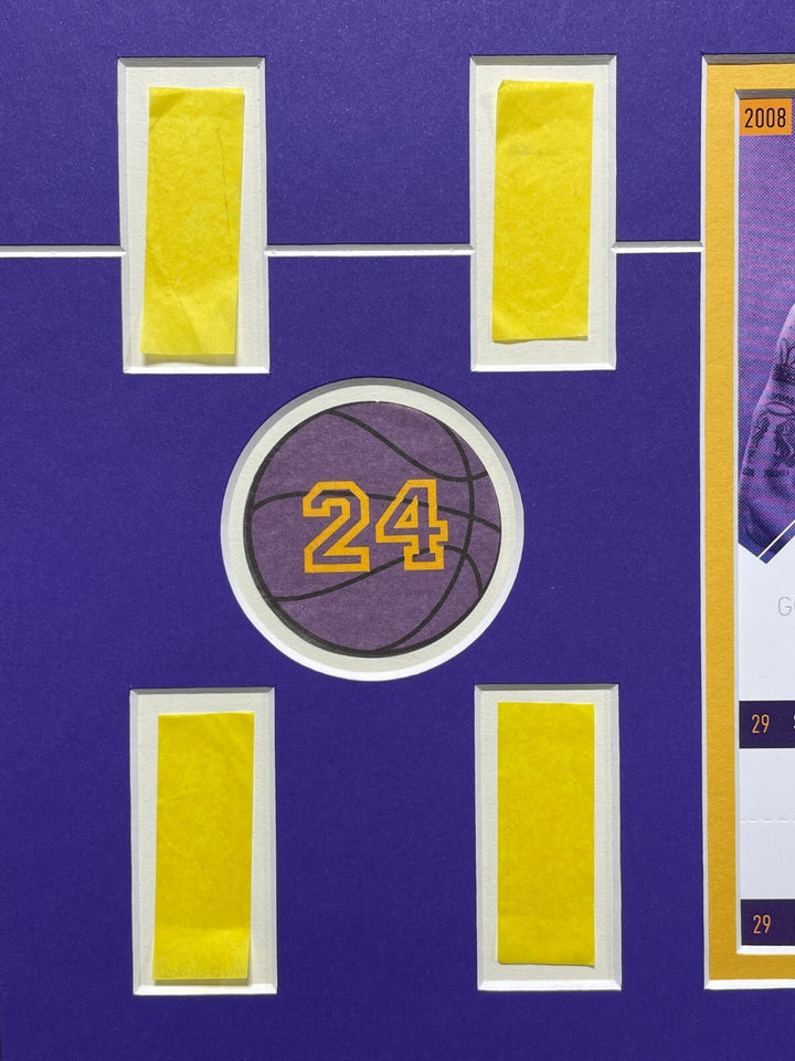 Kobe Bryant Final Lakers Game Used Confetti / Last Season Ticket Framed #D/248