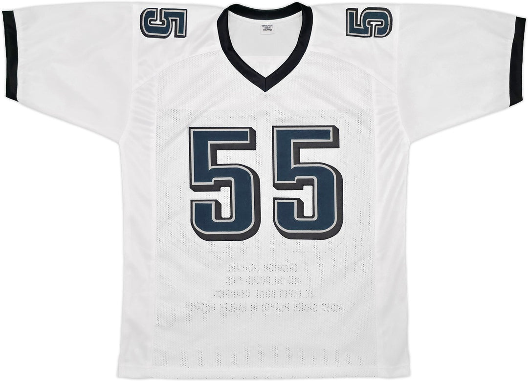 Eagles Brandon Graham Auto Signed White Super Bowl Stats Jersey Beckett Witness