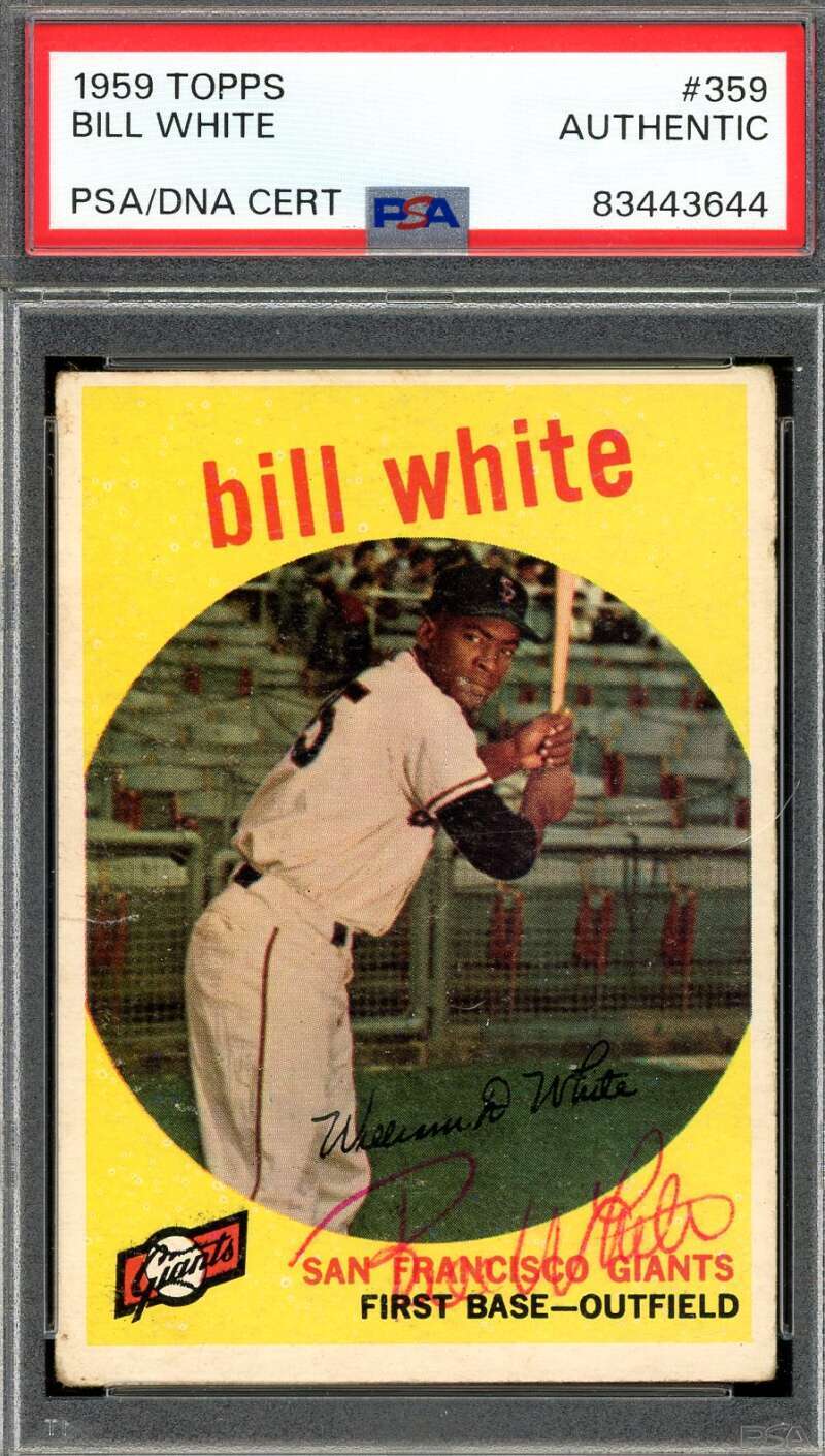 Bill White PSA DNA Signed 1959 Topps Rookie Autograph