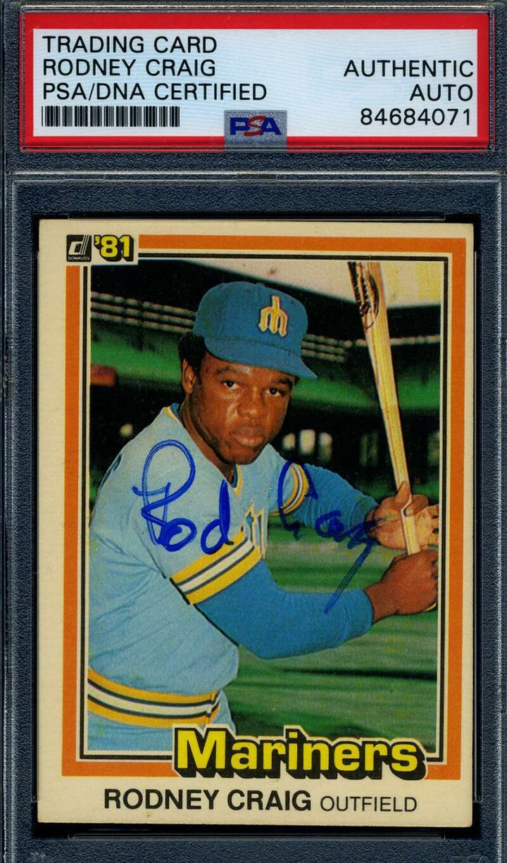 Rodney Craig PSA DNA Signed 1981 Donruss Autograph