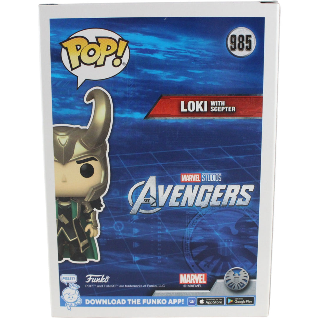 Tom Hiddleston Autographed The Avengers Funko Pop! #985 Loki Beckett 53801