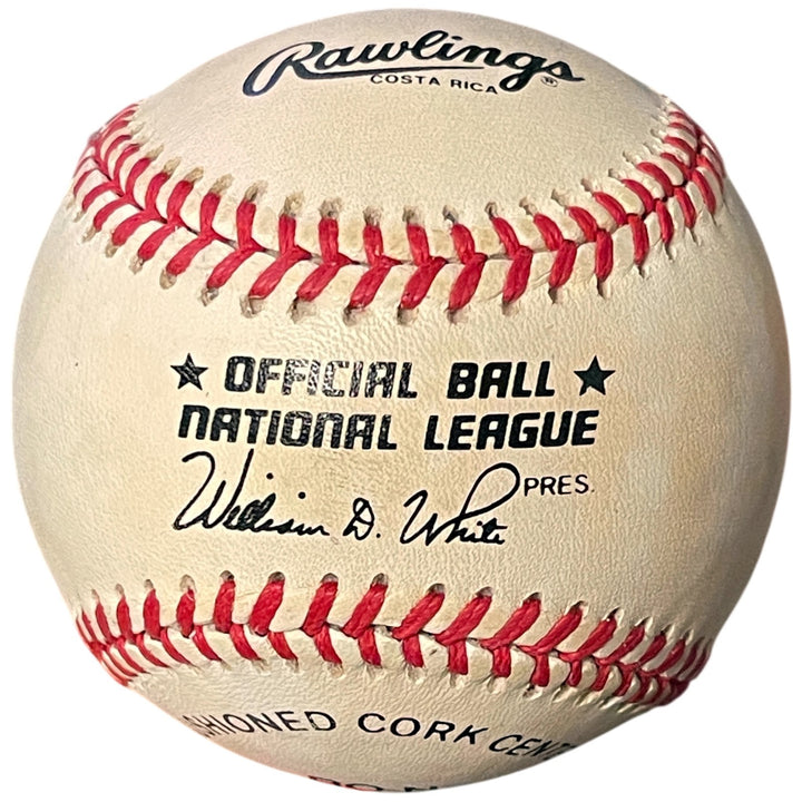 Billy Herman signed Official Rawlings RONL National League toned- COA HOF/10X AS