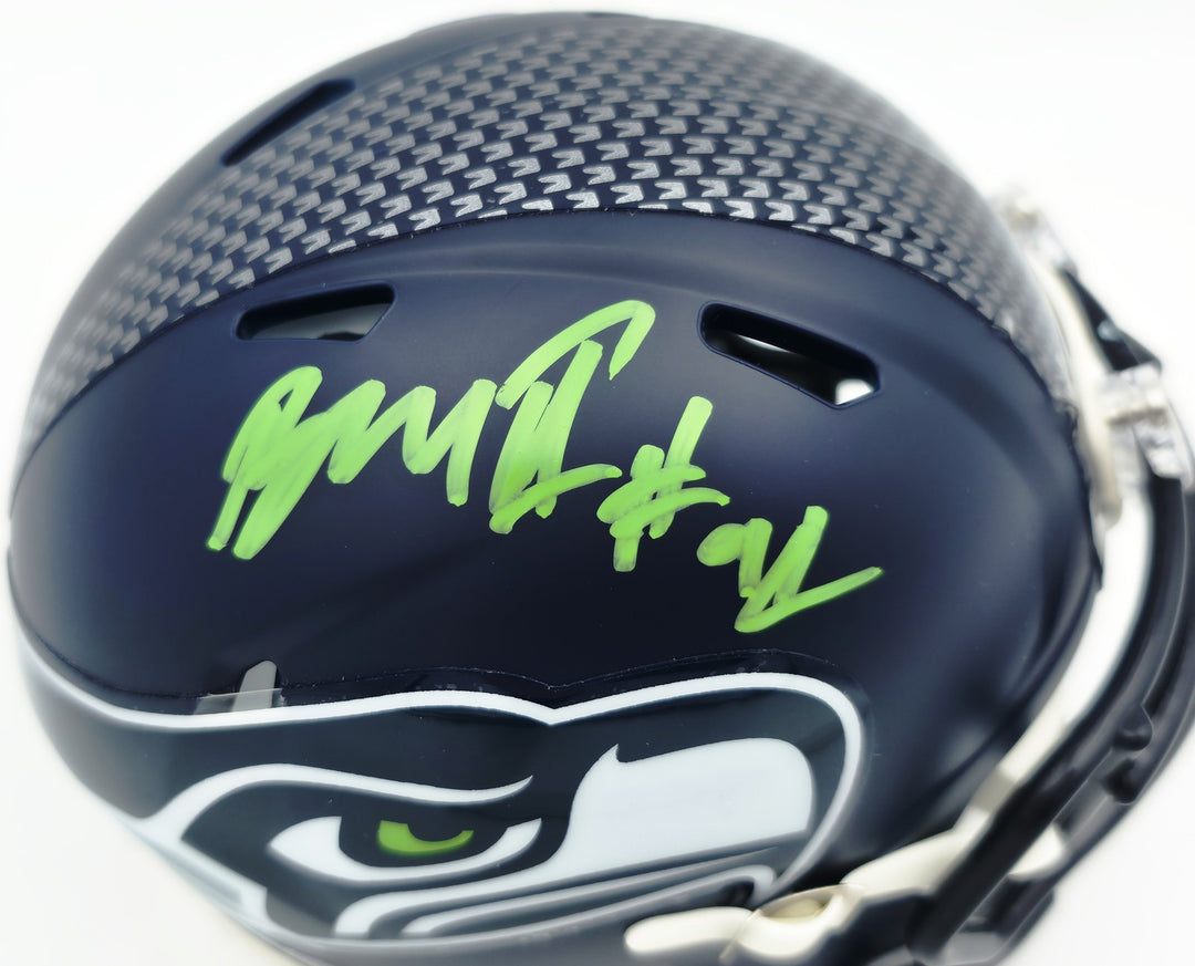 Byron Murphy II Signed Seahawks Blue SB LX Champions Logo Speed Mini Helmet MCS