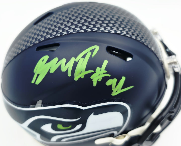 Byron Murphy II Signed Seahawks Blue SB LX Champions Logo Speed Mini Helmet MCS