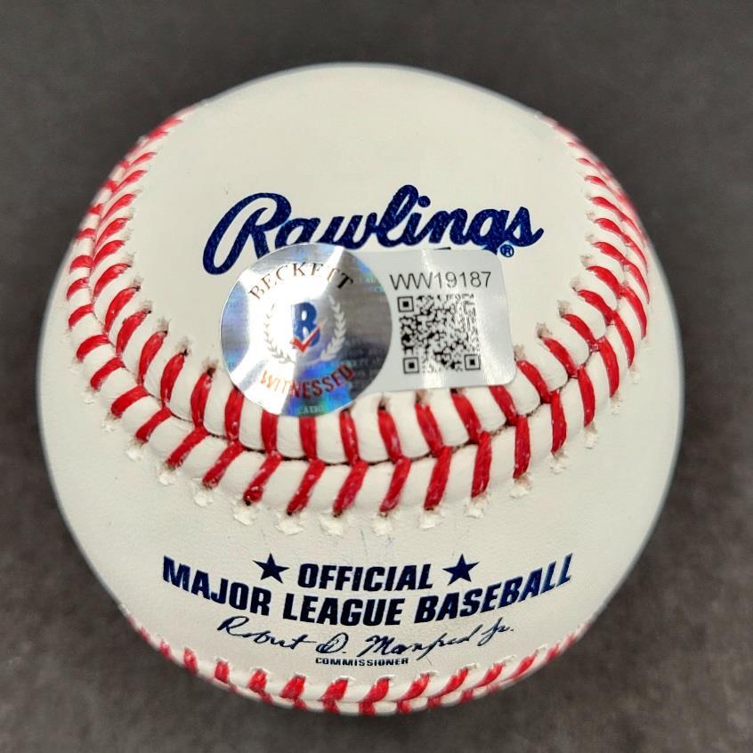 Luis Rengifo signed MLB Baseball FULL Autograph Angels BAS Beckett Witness Holo