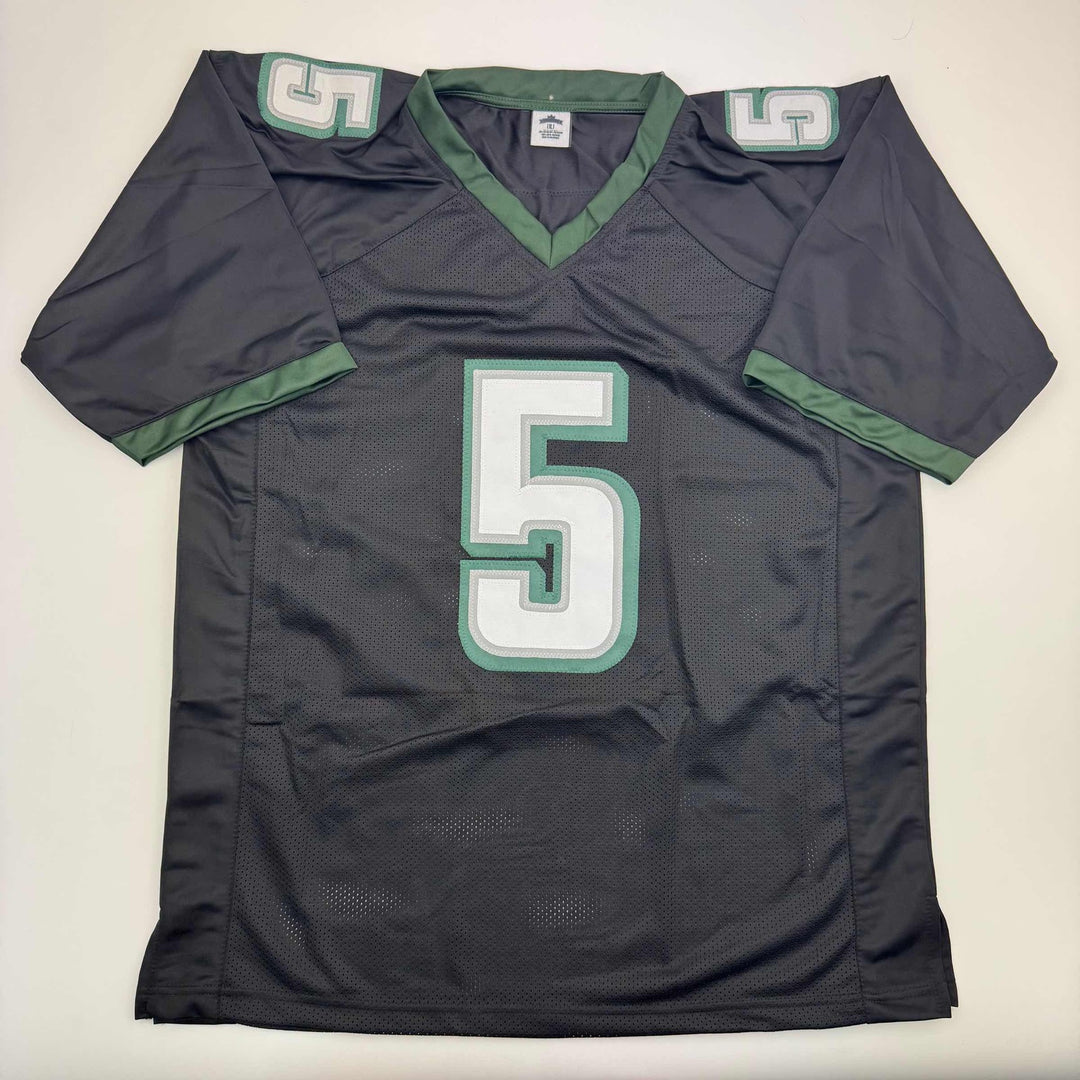 Autographed/Signed DONOVAN MCNABB Philadelphia Black Football Jersey JSA COA