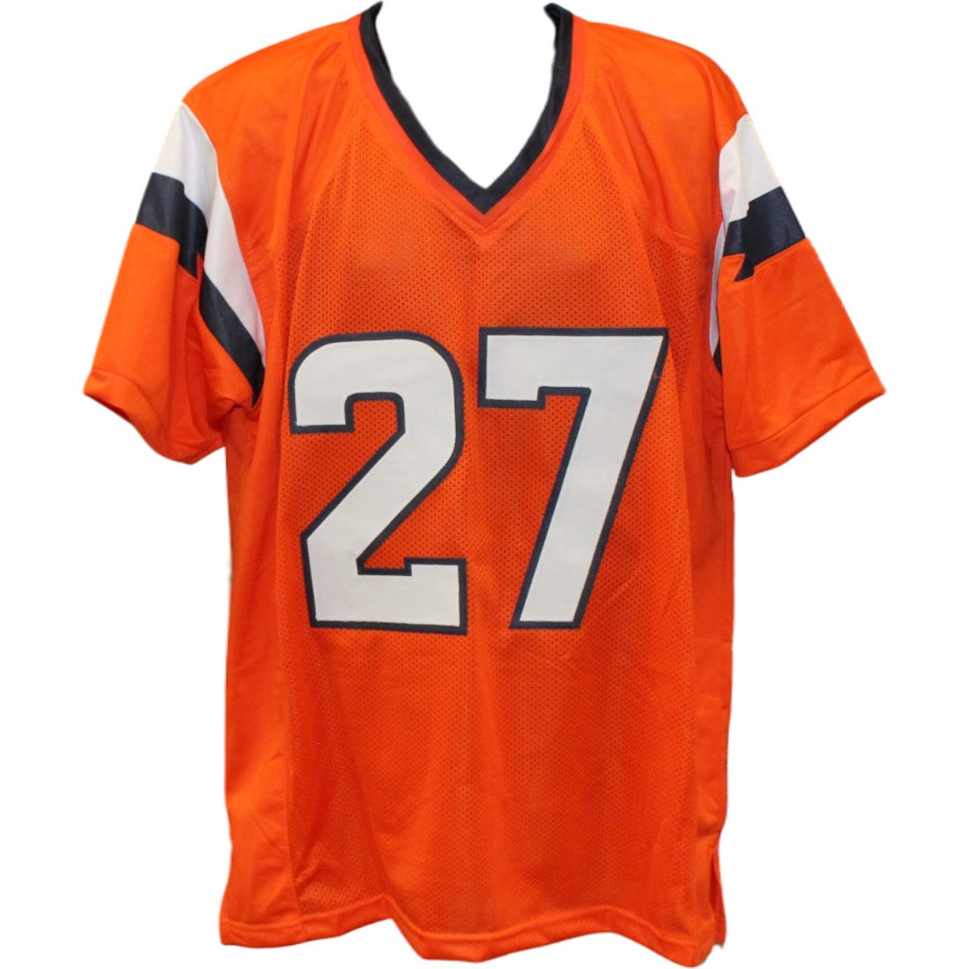 JK Dobbins Autogrraphed/Signed Pro Style Size XL Orange Jersey JSA 57171