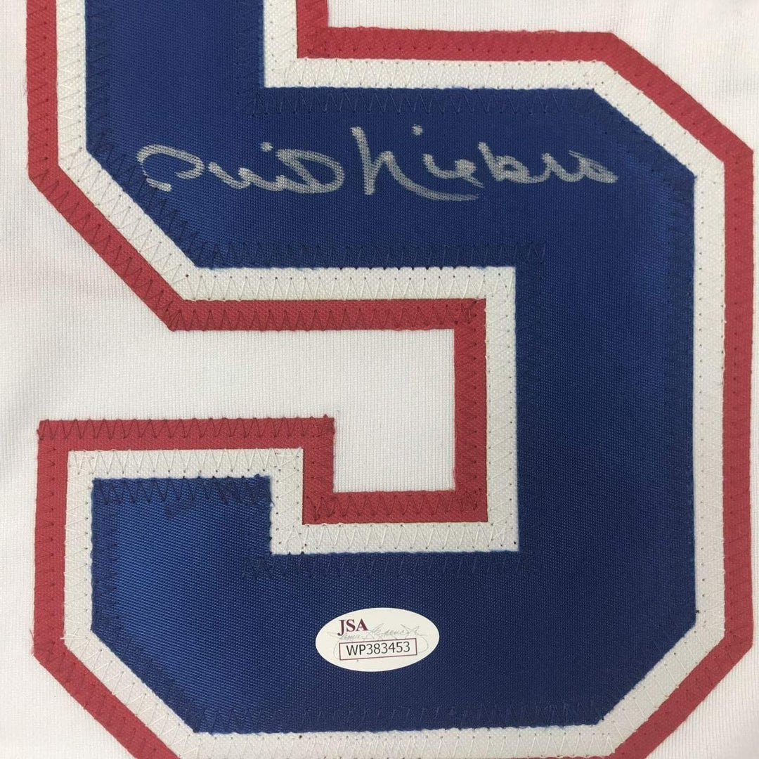 Autographed/Signed Phil Niekro Atlanta White Jersey JSA COA Holo Only