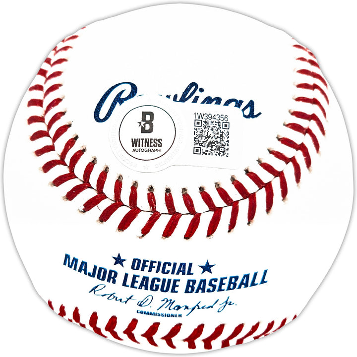 Ed Figueroa Signed Official MLB Baseball Yankees "77 & 78 WSC" Beckett Witness