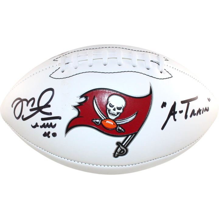 Mike Alstott Signed Tampa Bay Buccaneers Logo Football A Train Beckett 54296