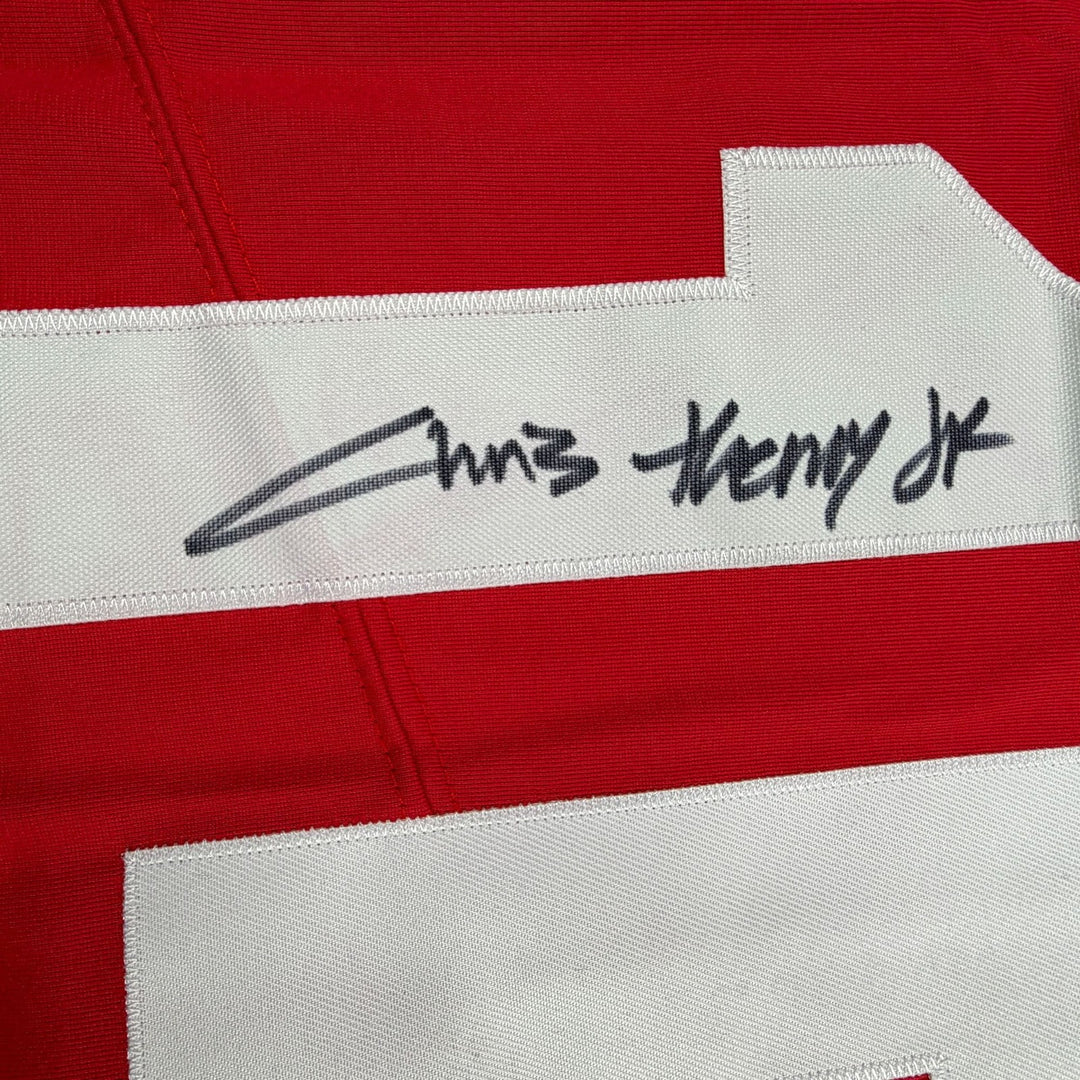 Autographed/Signed Chris Henry Jr Ohio State Red College Football Jersey JSA COA