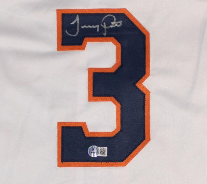Jeremy Pena Houston Signed White Baseball Jersey BAS