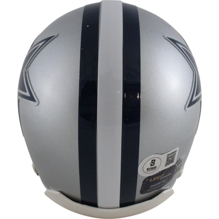 Tony Dorsett Autographed Dallas Cowboys VSR4 Mini Helmet Beckett Witness 49227