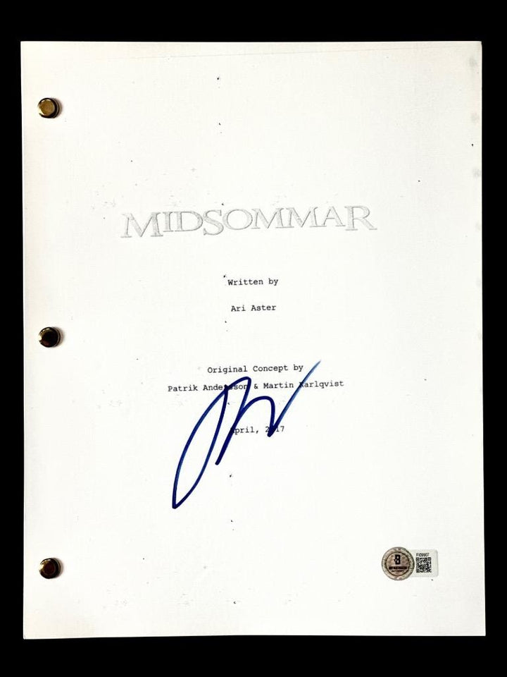 Ari Aster signed Midsommar full movie script autograph (C) ~ Beckett BAS
