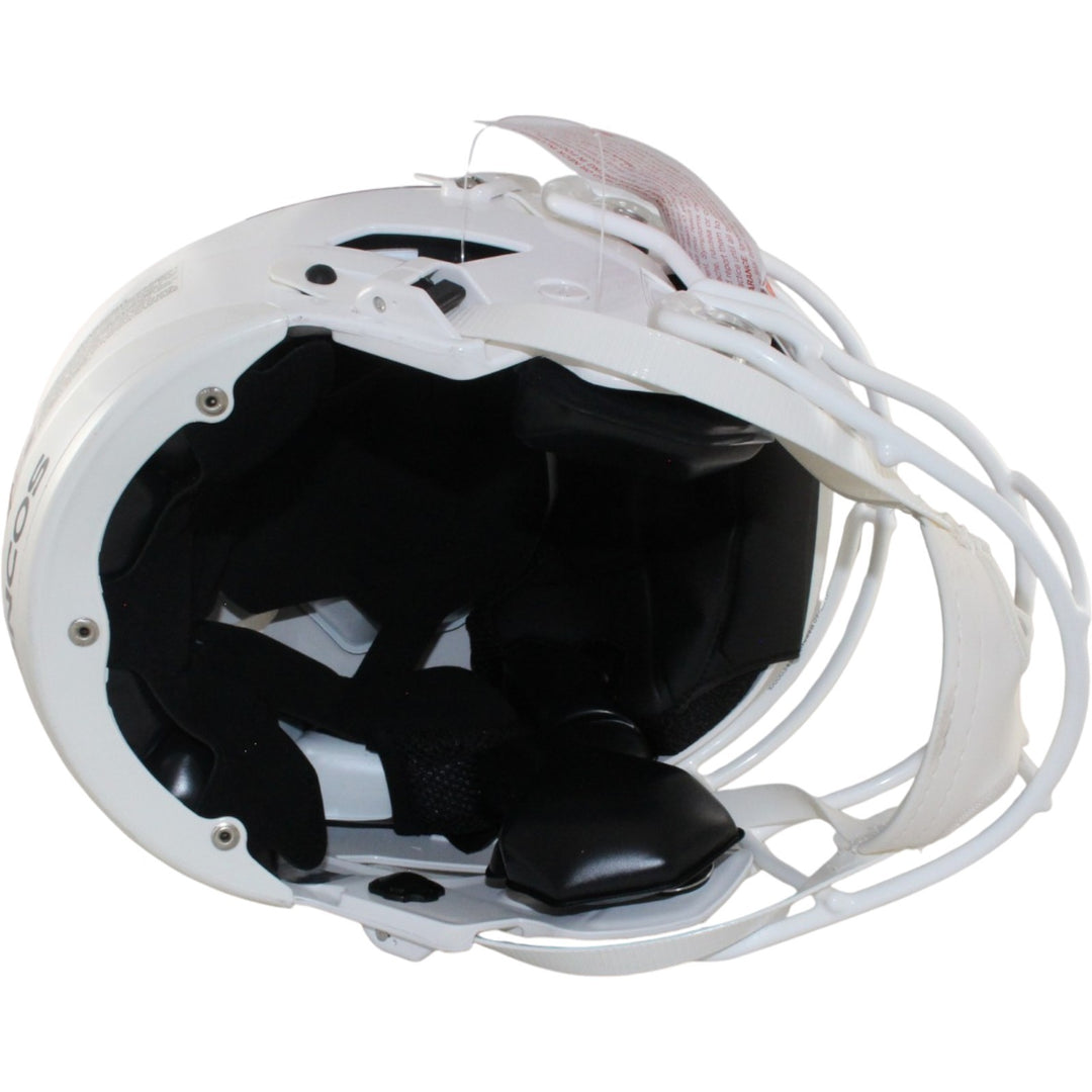 Bo Nix Autographed Denver Broncos SpeedFlex 23 Alt Helmet Beckett Witness 56429