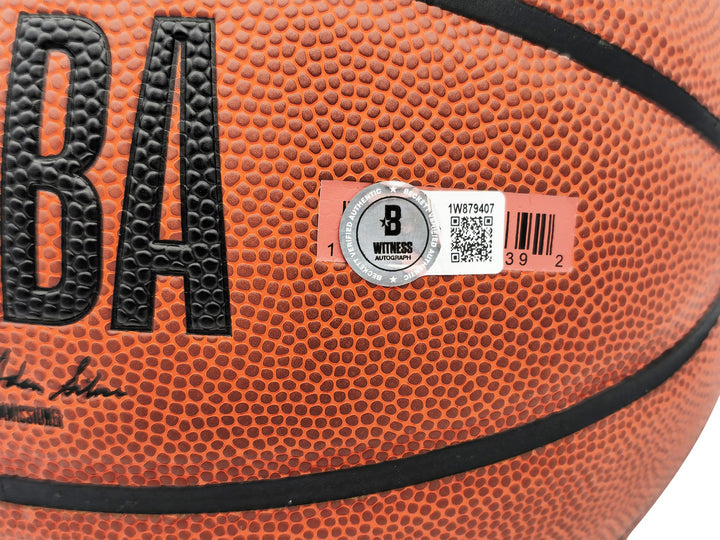 Allen Iverson Signed Philadelphia 76ers Logo Basketball Beckett Witness