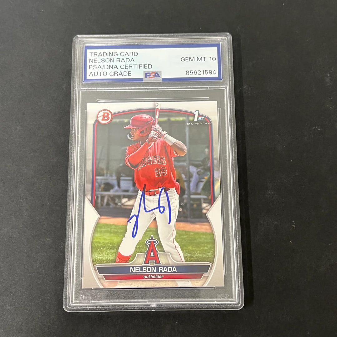 2023-24 Topps #BP-132 Nelson Rada Bowman Prospect signed card PSA