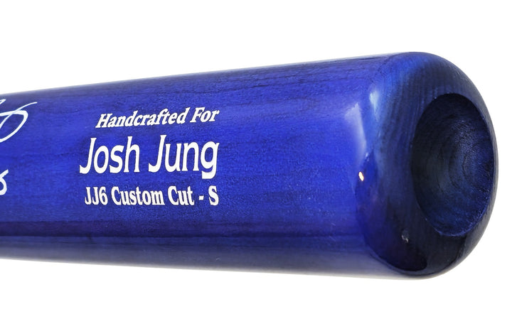 Josh Jung Auto Blue/White Marucci Player Model Bat Rangers 23 WS Champs Beckett