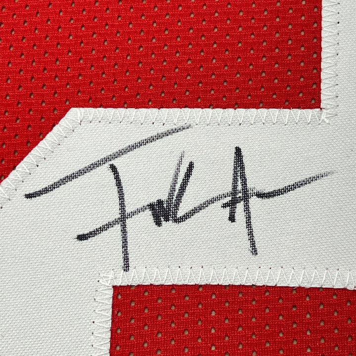 FRAMED Signed FRANK GORE 35x39 San Francisco Red Jersey JSA COA Auto