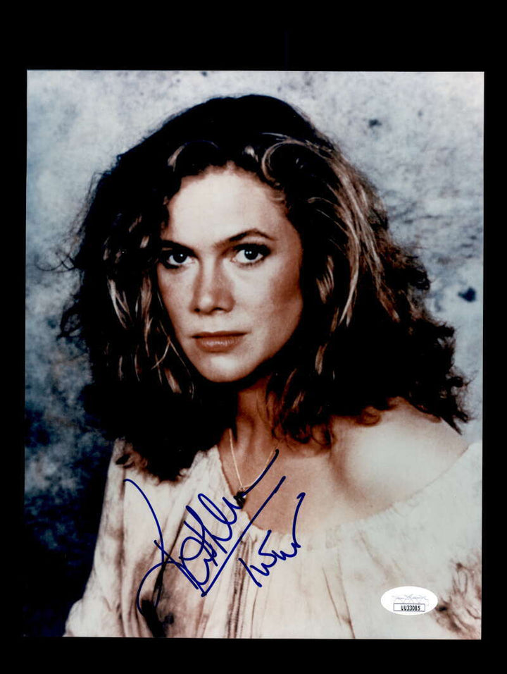 Kathleen Turner JSA Coa Signed 8x10 Romancing The Stone Photo Autograph