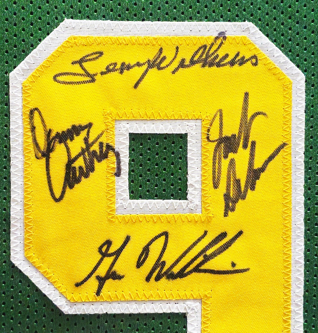 1978-79 NBA Champs Supersonics Multi Signed Framed Green Jersey 9 Sigs MCS Holo