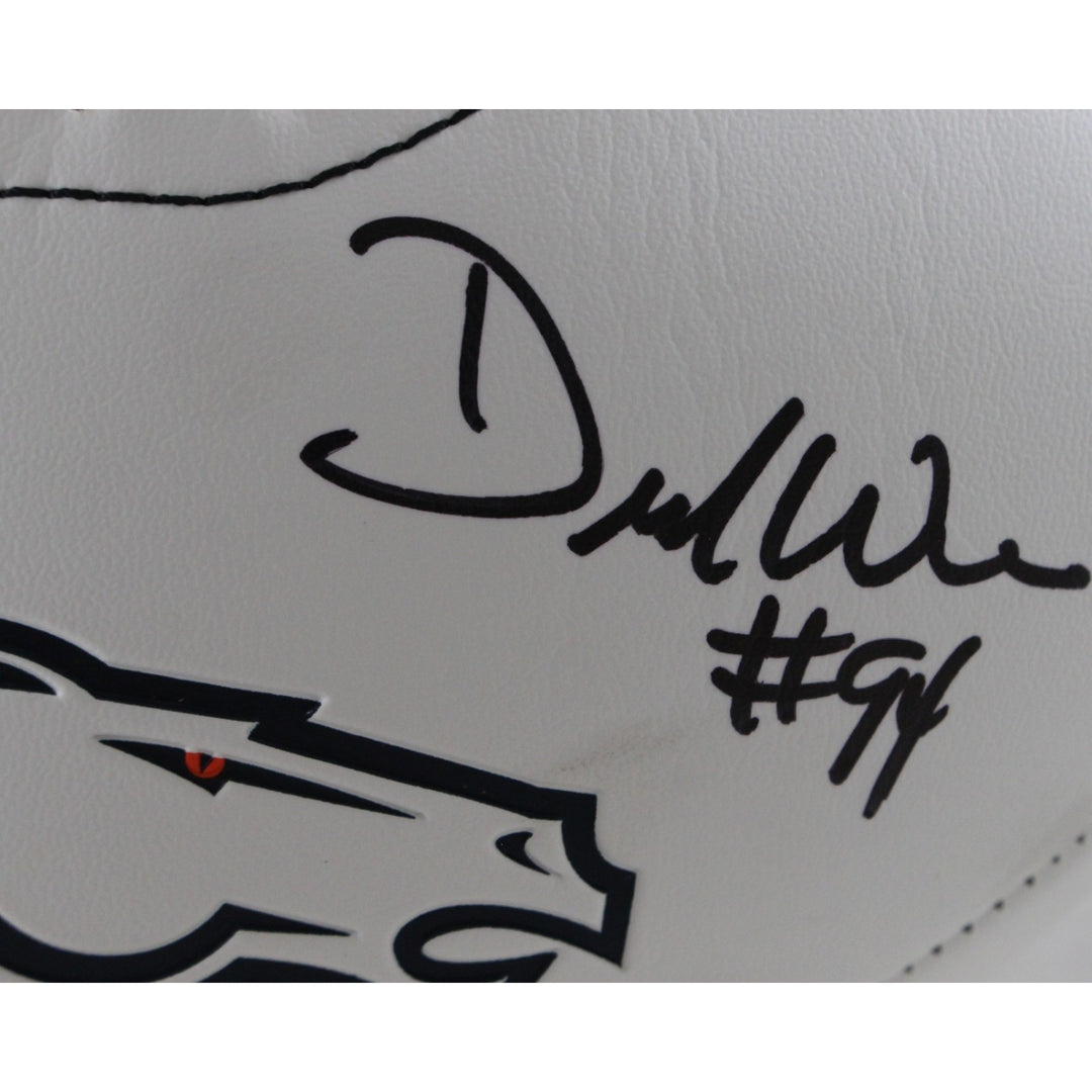 Demarcus Ware Autographed Denver Broncos Logo Football Beckett Witness 56376